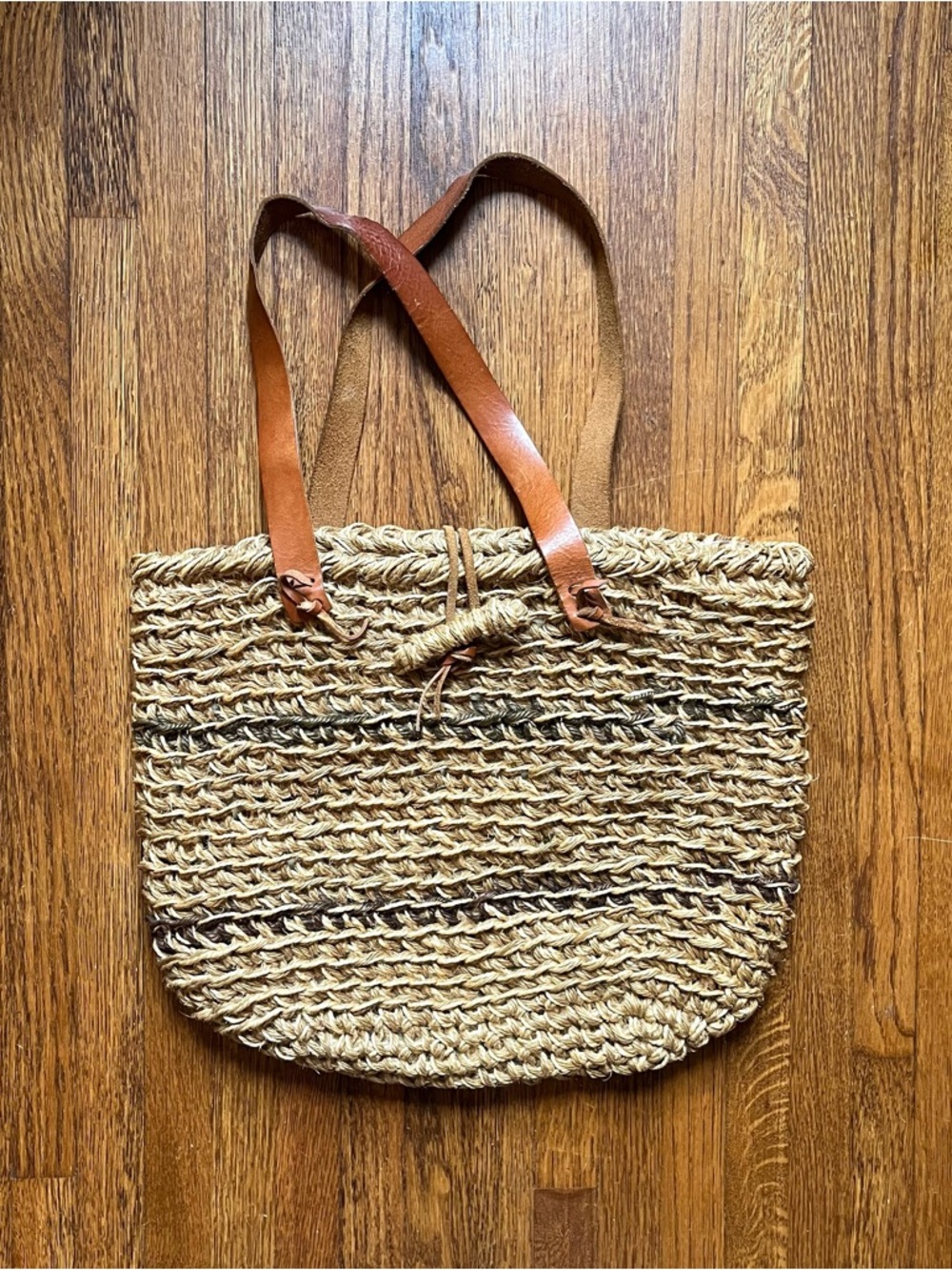 Vtg Marcus Brothers Italy shoulder bag purse boho woven raffia coastal natural